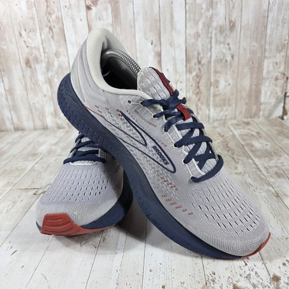 Brooks Glycerin 19 Mens Running Shoes Grey Navy Red 1103561D002 Size 11.5 D